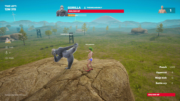 Игра 100 Men vs 1 Gorilla, скриншот