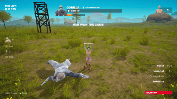 Игра 100 Men vs 1 Gorilla, скриншот