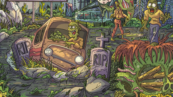 Игра 100 Zombie Cats, скриншот