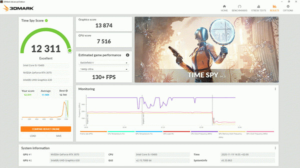 Игра 3DMark, скриншот