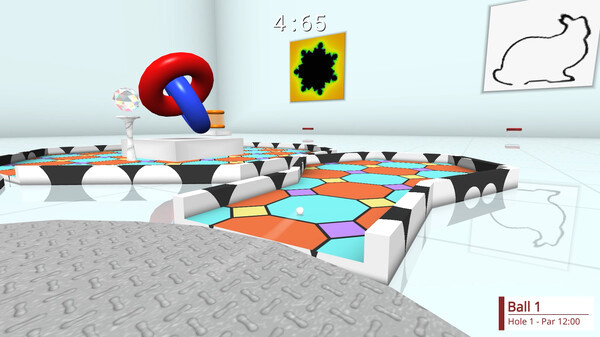Игра 4D Golf, скриншот