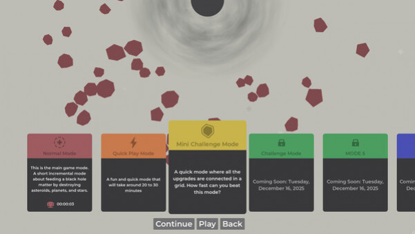 Игра A Game About Feeding A Black Hole, скриншот