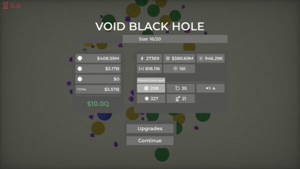 Игра A Game About Feeding A Black Hole, скриншот