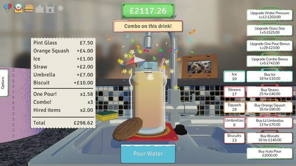 Игра A stupid game about pouring drinks for the P.T.A., скриншот
