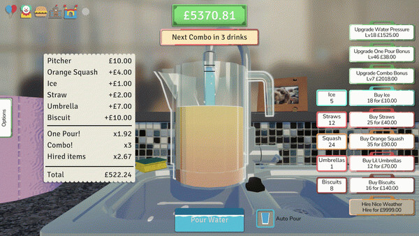 Игра A stupid game about pouring drinks for the P.T.A., скриншот