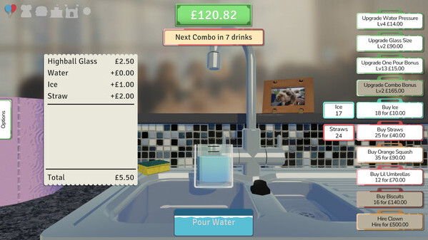 Игра A stupid game about pouring drinks for the P.T.A., скриншот