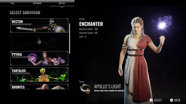 Игра Achilles: Survivor, скриншот