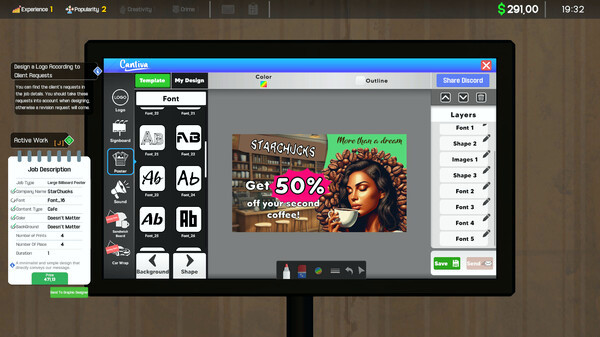 Игра Ad Agency Simulator, скриншот