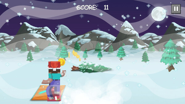 Игра Adventures of a snowboarder, скриншот