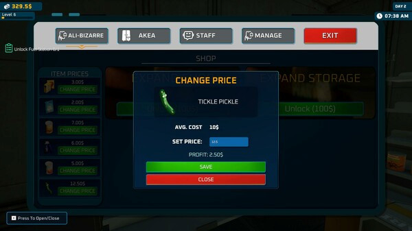 Игра Alien Market Simulator, скриншот