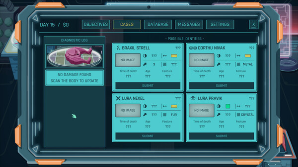 Игра Alien Morgue, скриншот