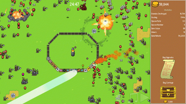 Игра All Aboard! Поезд-Экспресс Обороны, скриншот