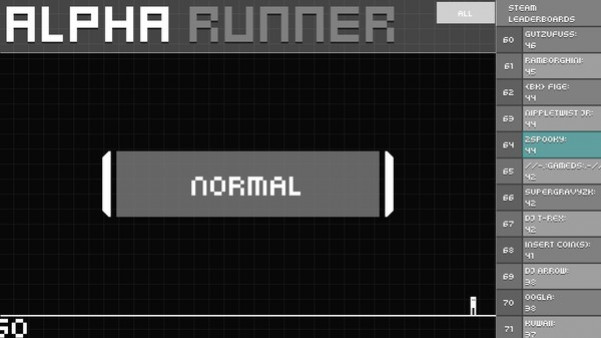 Игра Alpha Runner, скриншот