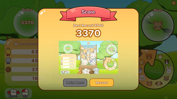 Игра Animal Water Pang!, скриншот