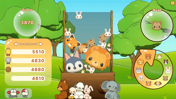 Игра Animal Water Pang!, скриншот