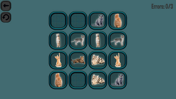 Игра Animals Memory: Cats, скриншот