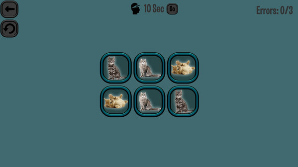 Игра Animals Memory: Cats, скриншот
