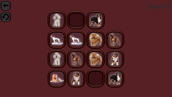Игра Animals Memory: Dogs, скриншот