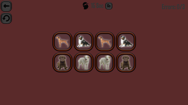 Игра Animals Memory: Dogs, скриншот