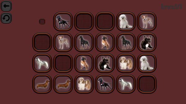 Игра Animals Memory: Dogs, скриншот