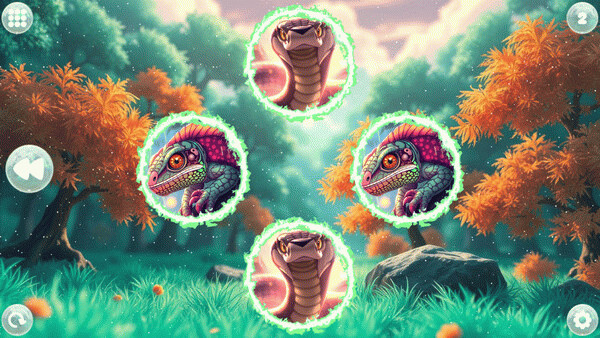 Игра Anime Dream Match: Reptiles, скриншот