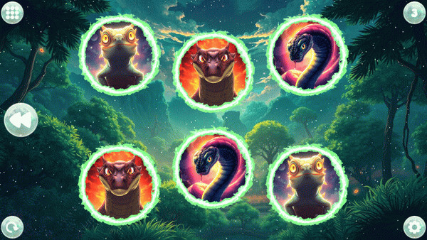 Игра Anime Dream Match: Reptiles, скриншот