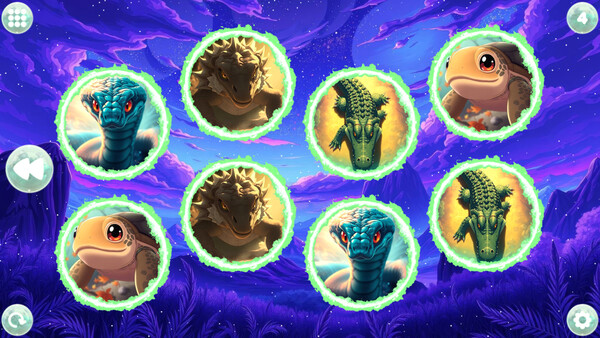 Игра Anime Dream Match: Reptiles, скриншот