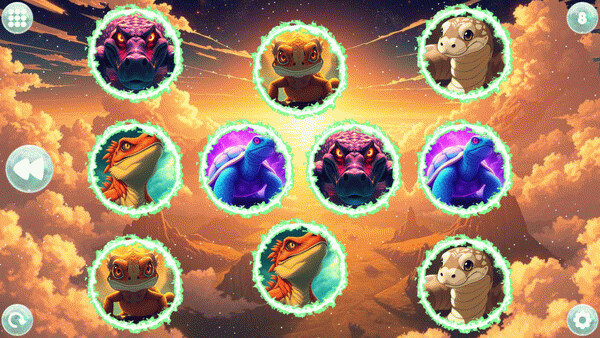 Игра Anime Dream Match: Reptiles, скриншот