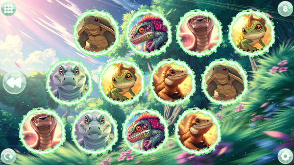Игра Anime Dream Match: Reptiles, скриншот
