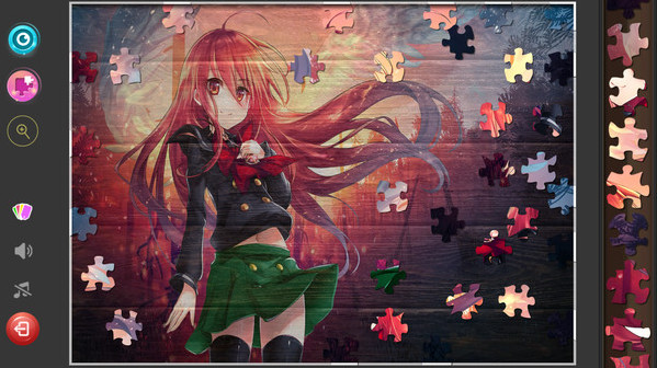 Игра Anime Girls Jigsaw Puzzles, скриншот