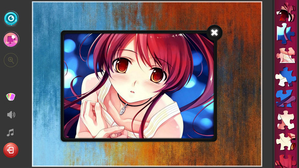 Игра Anime Girls Jigsaw Puzzles, скриншот