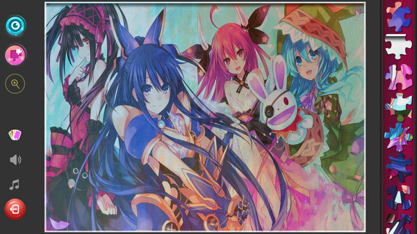 Игра Anime Girls Jigsaw Puzzles, скриншот