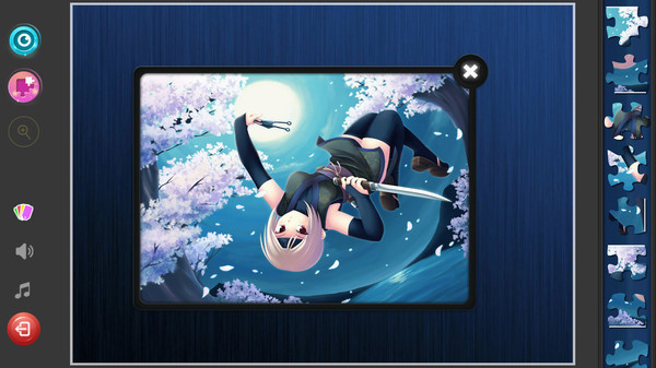 Игра Anime Girls Jigsaw Puzzles, скриншот
