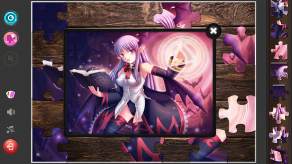 Игра Anime Girls Jigsaw Puzzles, скриншот