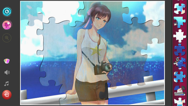 Игра Anime Girls Jigsaw Puzzles, скриншот
