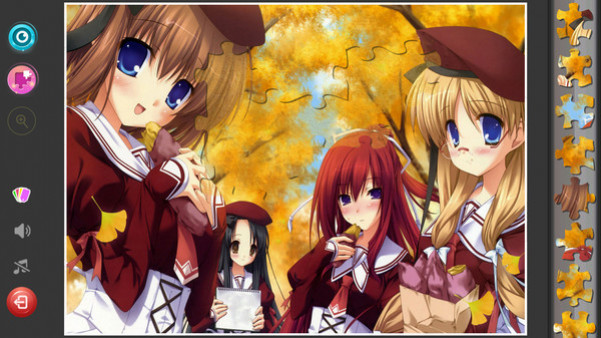 Игра Anime Girls Jigsaw Puzzles, скриншот