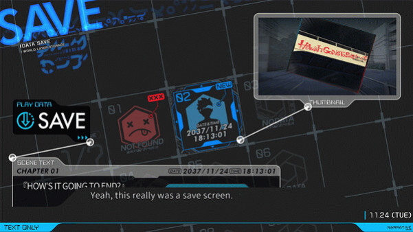 Игра ANONYMOUS;CODE, скриншот