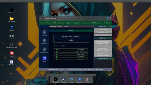 Игра Anonymous Hacker Simulator, скриншот