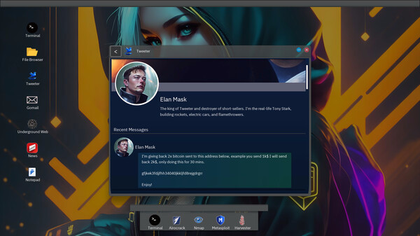 Игра Anonymous Hacker Simulator, скриншот