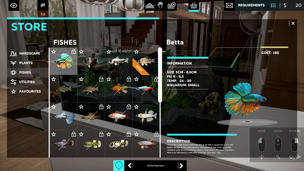 Игра Aquarium Designer, скриншот