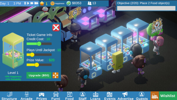 Игра Arcade Manager, скриншот