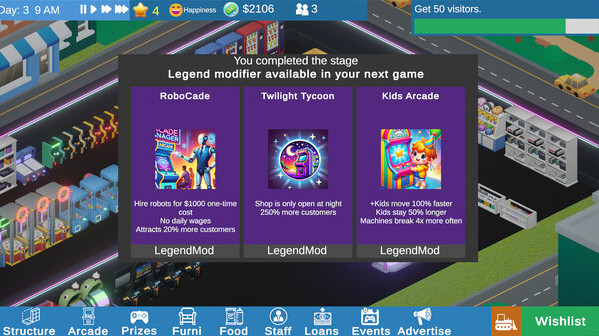 Игра Arcade Manager, скриншот