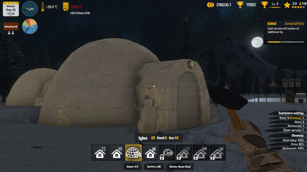 Игра Arctic Motel Simulator, скриншот