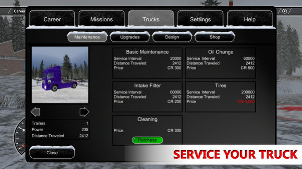 Игра Arctic Trucker Simulator, скриншот
