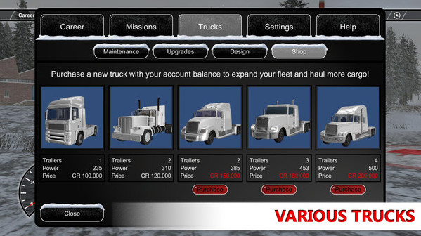 Игра Arctic Trucker Simulator, скриншот