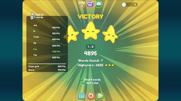 Игра Around the Words, скриншот