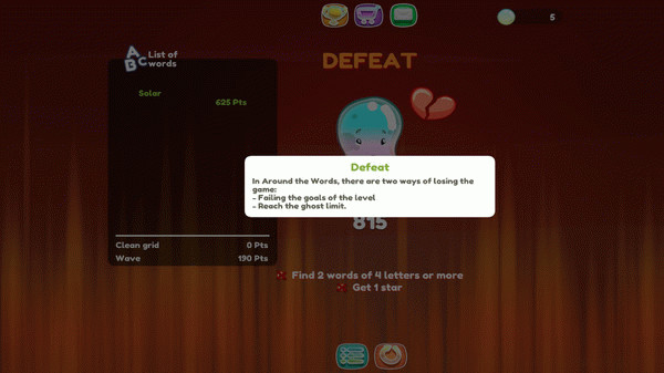 Игра Around the Words, скриншот
