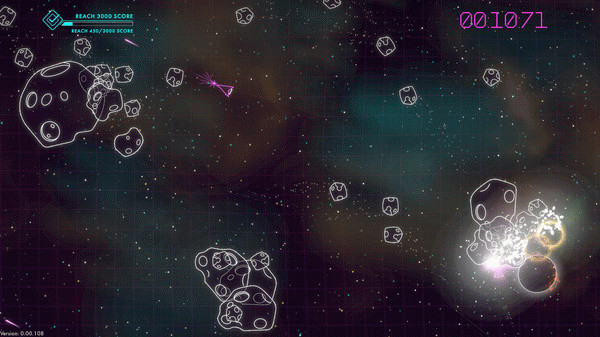 Игра Asteroids: Recharged, скриншот