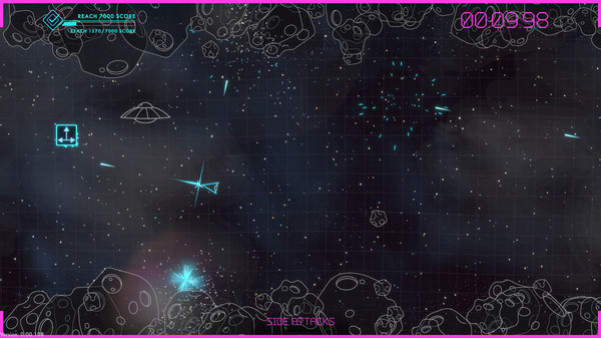 Игра Asteroids: Recharged, скриншот
