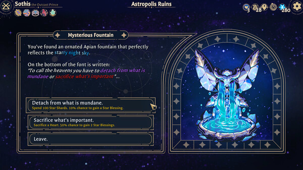 Игра Astrea: Six-Sided Oracles, скриншот